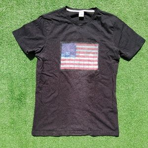 American Flag LED Design Patriotic July 4th Memorial Day Vet USA Preowned Shirt